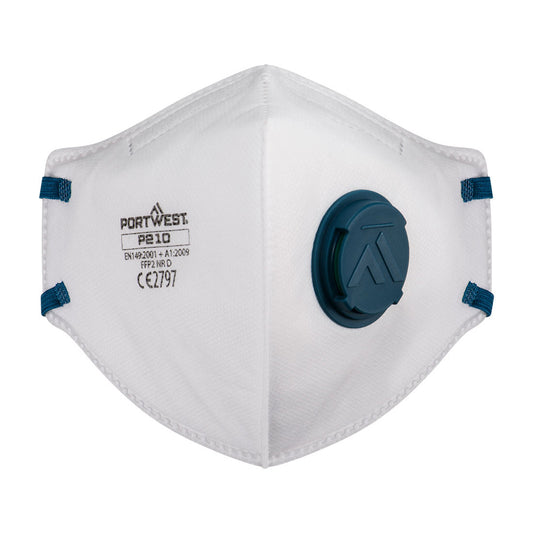 P210 - FFP2 Valved Dolomite Fold Flat Respirator (Pk3)