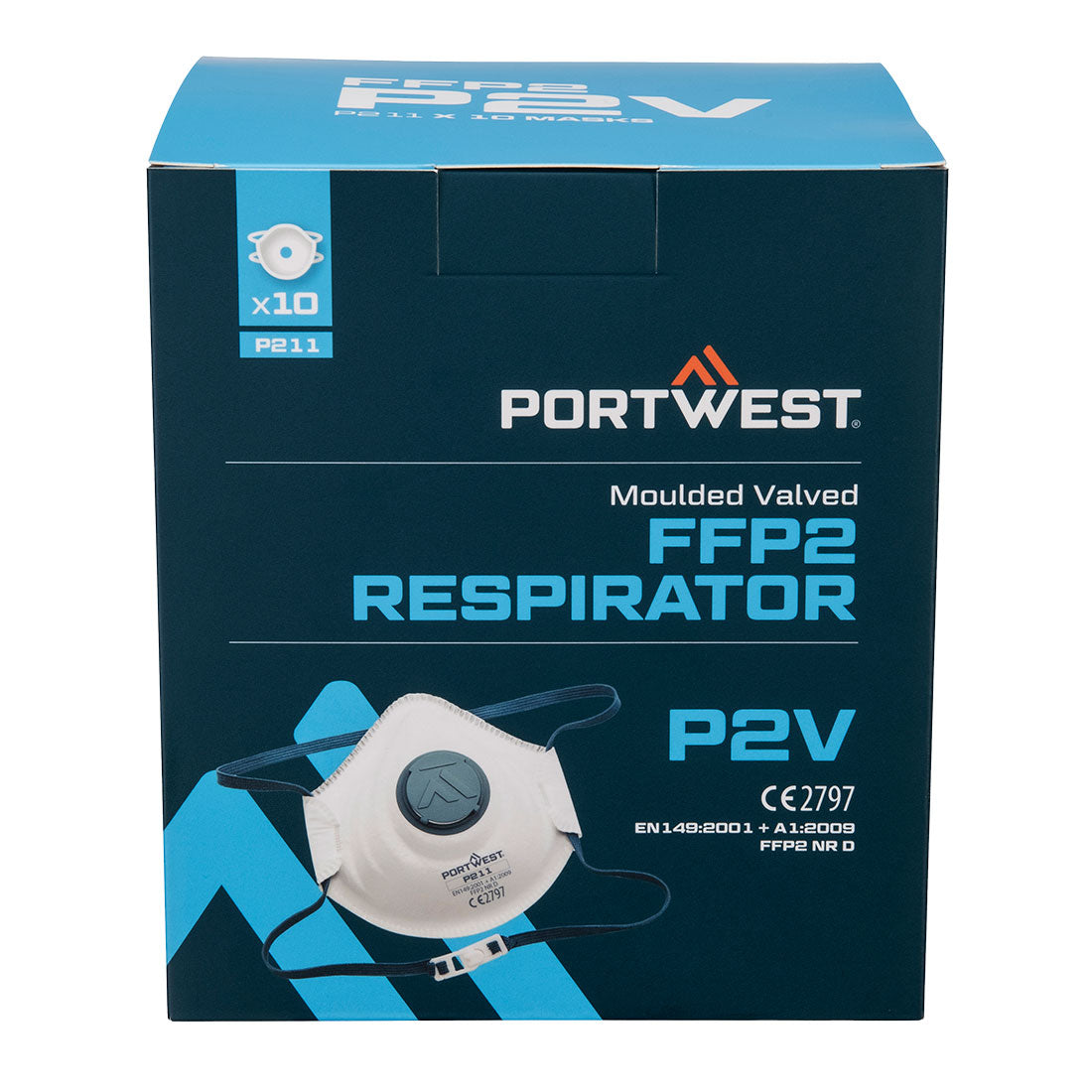 P211 - Moulded FFP2 Valved Respirator (Pk10)