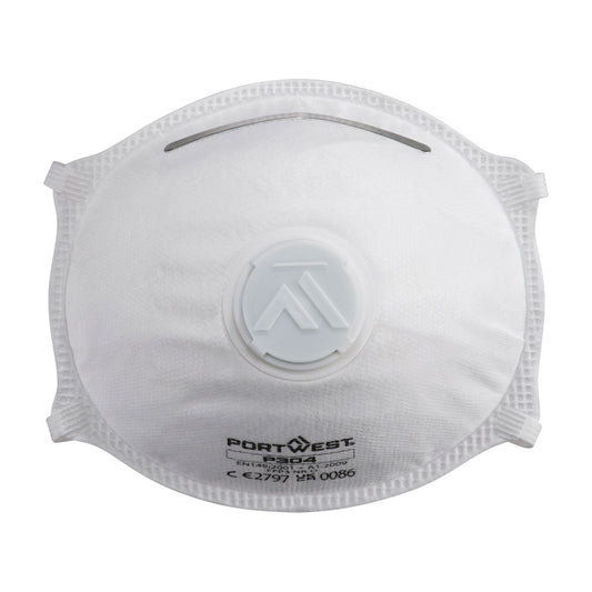 P304 - FFP3 Valved Dolomite Light Cup Respirator (Pk10)